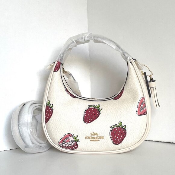 Coach Carmen Mini Crossbody Bag Strawberry White CAL01 Crossbody ORGPKG - Picture 13 of 13